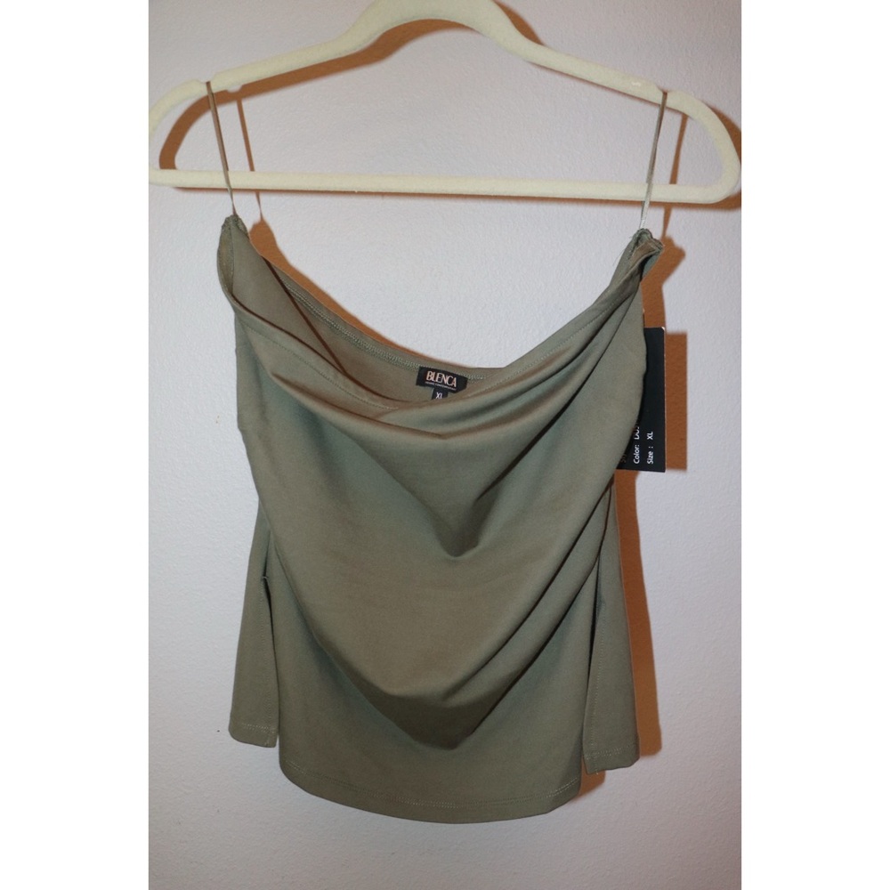 Green Tube Top Blouse